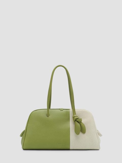 JACQUEMUS Women's Le Turismo Colorblocked Leather Shoulder Bag - Green Dusty Ivory