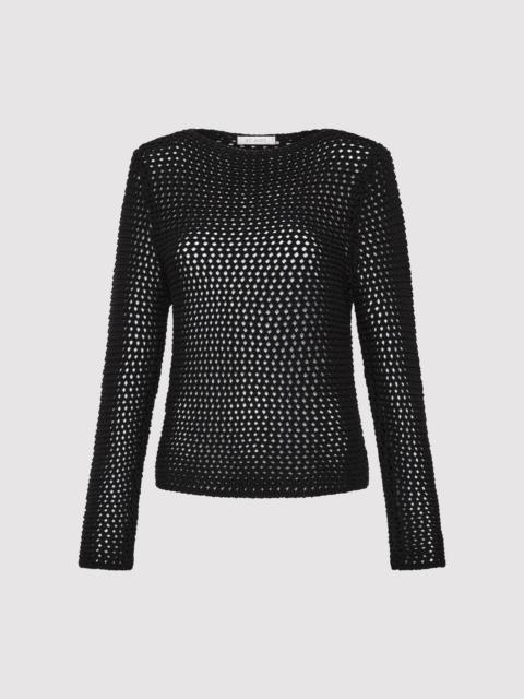 ST. AGNI Cotton Crochet Jumper - Black