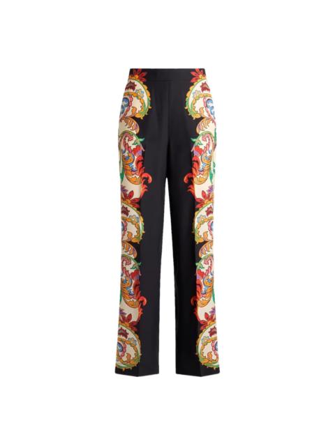 Etro silk straight-leg trousers