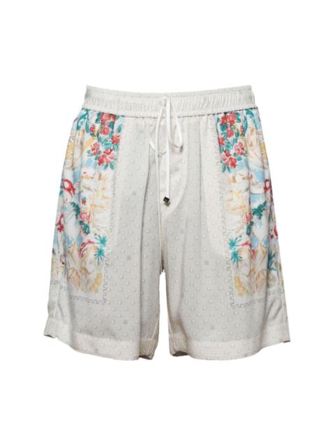 mix-print deck shorts