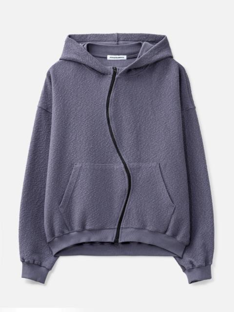 FFFPOSTALSERVICE CURVED ZIP-UP ROUND HEM HOODIE