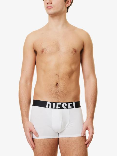 Diesel Branded-Waistband Pack of Three Stretch-Cotton Trunks
