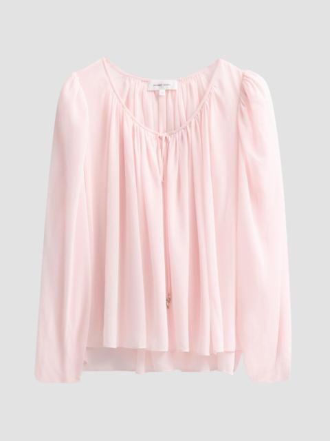 RONNY KOBO Women's Ivette Tie-Front Top - Ballet Pink