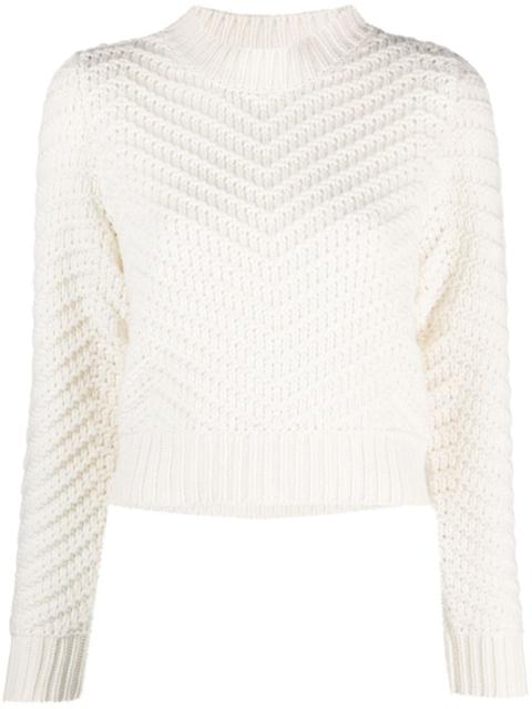 FABIANA FILIPPI chevron-knit cashmere jumper