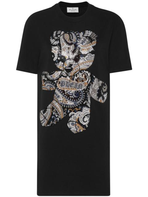 PHILIPP PLEIN teddy bear-print cotton minidress