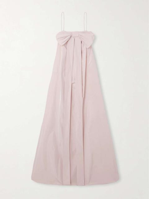 Estelle bow-embellished taffeta gown