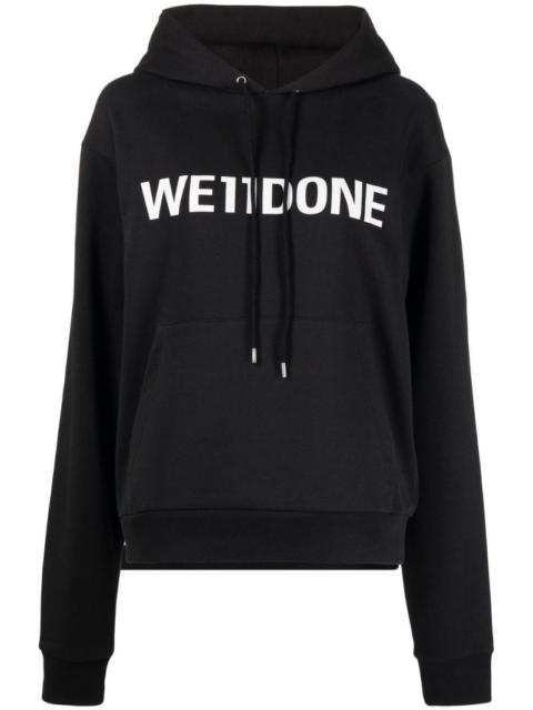 We11done logo-print drawstring hoodie