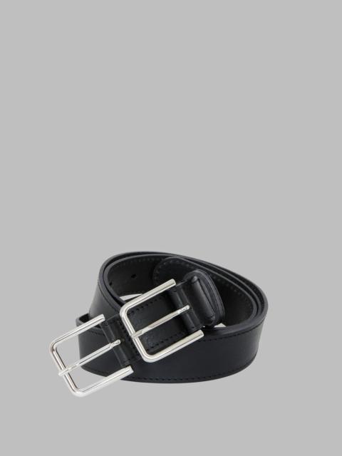 The Frankie Shop Willow Double Buckle Leather Belt - Black