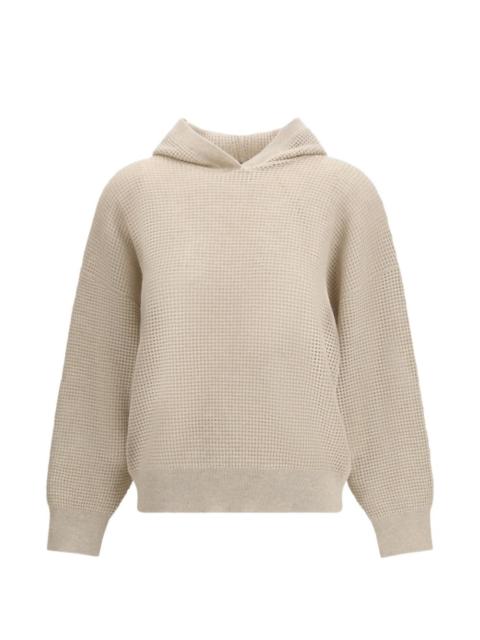 Brunello Cucinelli waffle-knit hoodie