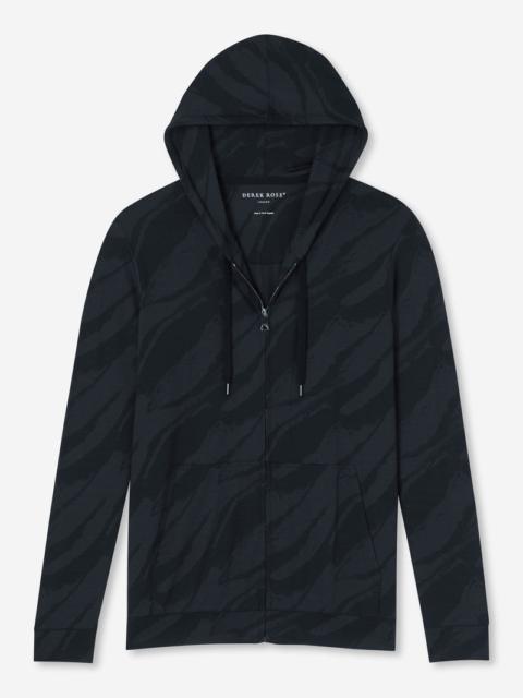 Derek Rose Men's Hoodie London 8 Micro Modal Black