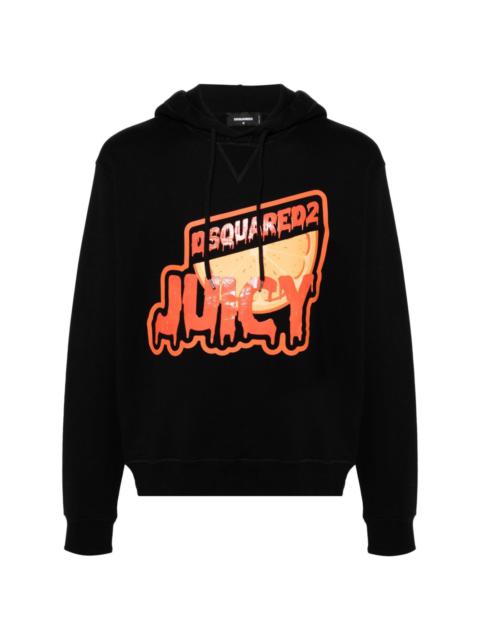 Juicy logo-print cotton hoodie