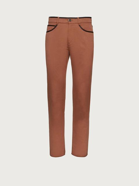 FERRAGAMO DENIM 5 POCKET TROUSERS