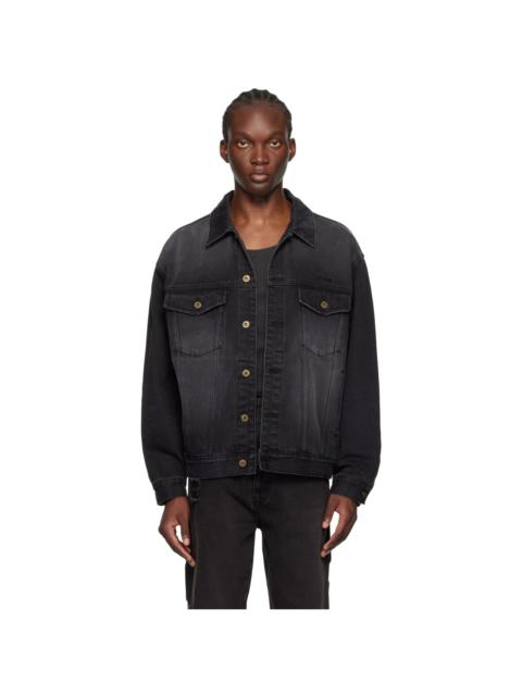 We11done Black Faded Denim Jacket
