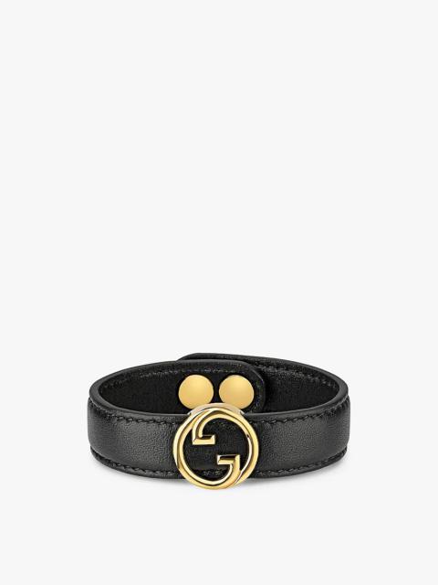 Blondie GG-embellished leather bracelet