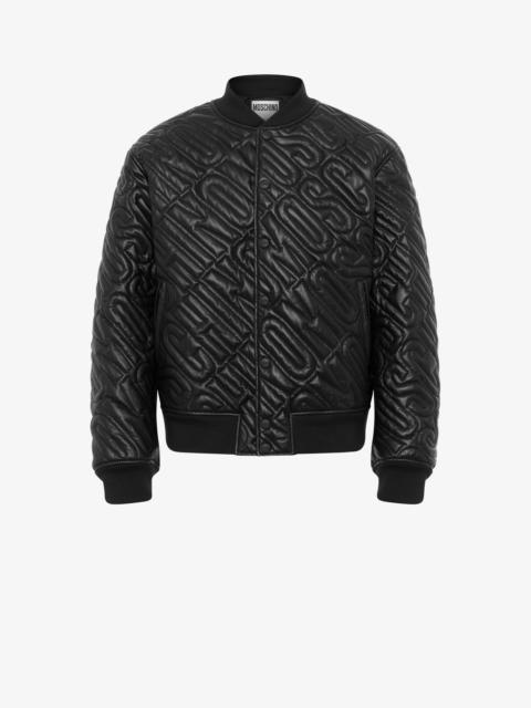 ALL-OVER QUILTED LOGO NAPPA BOMBER