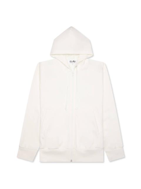 Comme des Garçons PLAY COMME DES GARCONS PLAY X THE ARTIST INVADER WOMEN'S FULL-ZIP HOODIE - OFF-WHITE