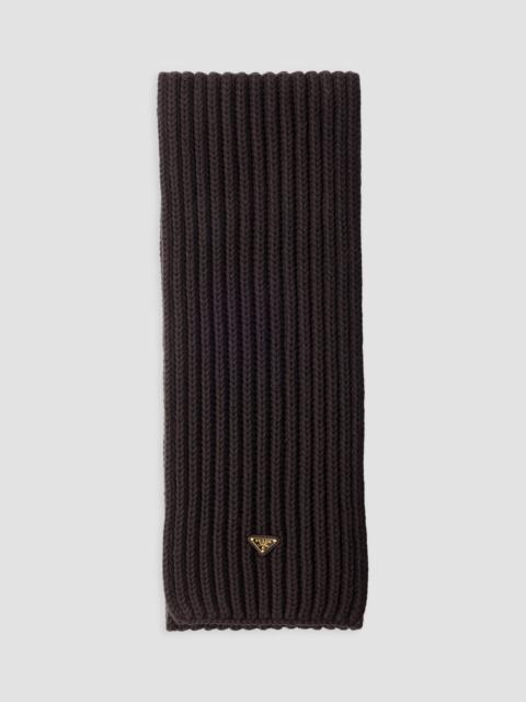 Prada Women's Wool Scarf - Dark Brown