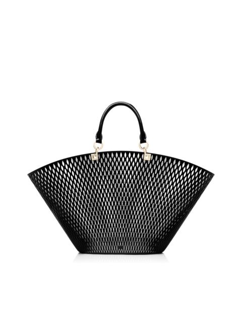 TOM FORD CUT OUT PATENT LEATHER LARGE PANIER