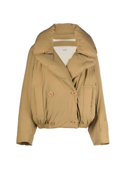 wide-lapels puffer jacket