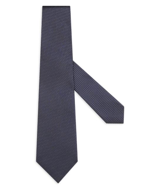 ZEGNA Men's Silk Tie - Navy Blue