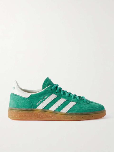 + Sporty & Rich Handball Spezial leather-trimmed suede sneakers