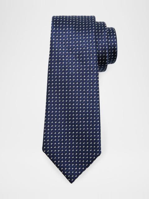 TOM FORD Men's Micro Dash Mulberry Silk Tie