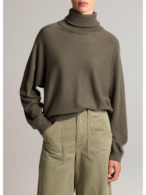 Vince Wool-Cashmere Dolman-Sleeve Turtleneck Sweater