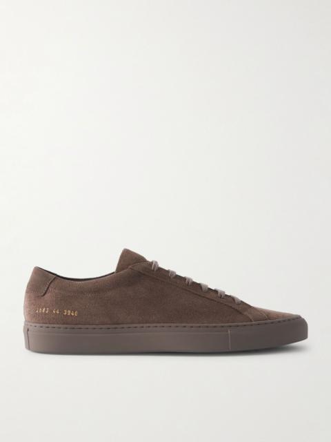 Common Projects Original Achilles Waxed-Suede Sneakers Brown