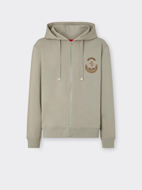 Ferrari Cotton Hooded Sweatshirt with Prancing Horse