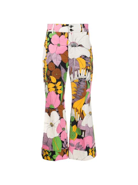 La DoubleJ Hendrix floral-print trousers