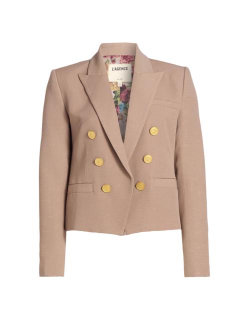 L'AGENCE Women's Brooke Double-Breasted Blazer - Portabella Floral Tapestry
