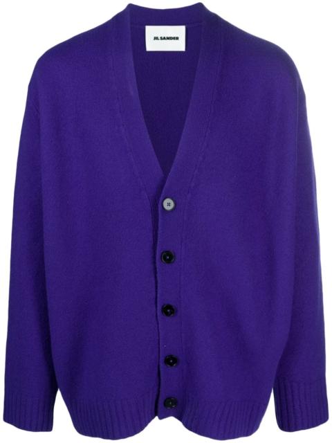 Jil Sander V-neck brushed wool cardigan