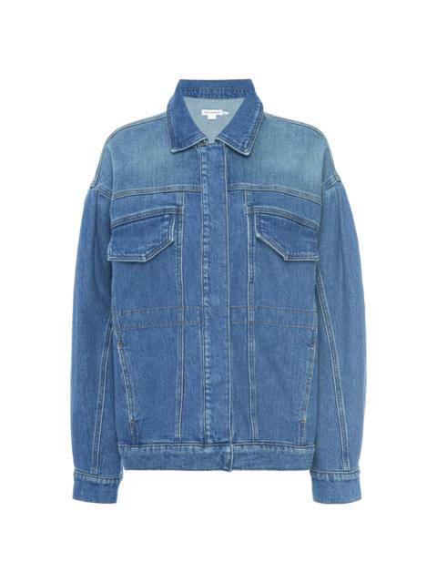 GOOD AMERICAN Women's Barrel-Sleeve Denim Jacket - Indigo