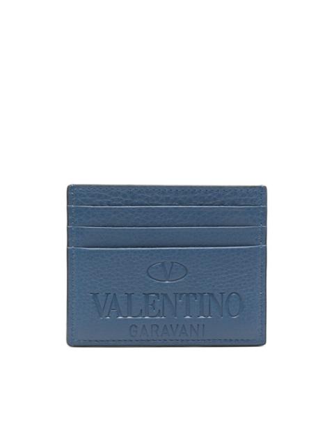 Valentino logo-debossed leather cardholder