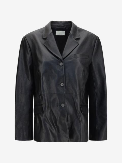 MAGDA BUTRYM leather single-breasted blazer