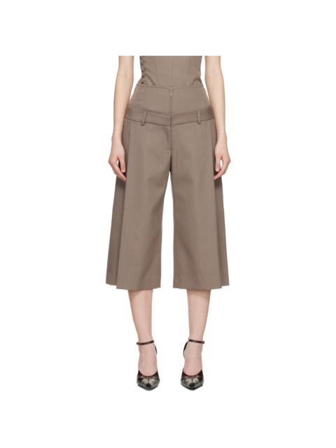 KNWLS Taupe Jett Culottes Trousers