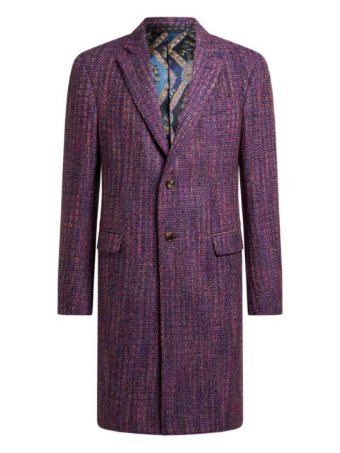 Etro tweed single-breasted coat