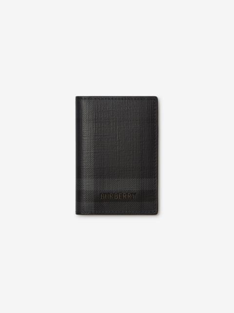 Burberry City Check Folding Card Case