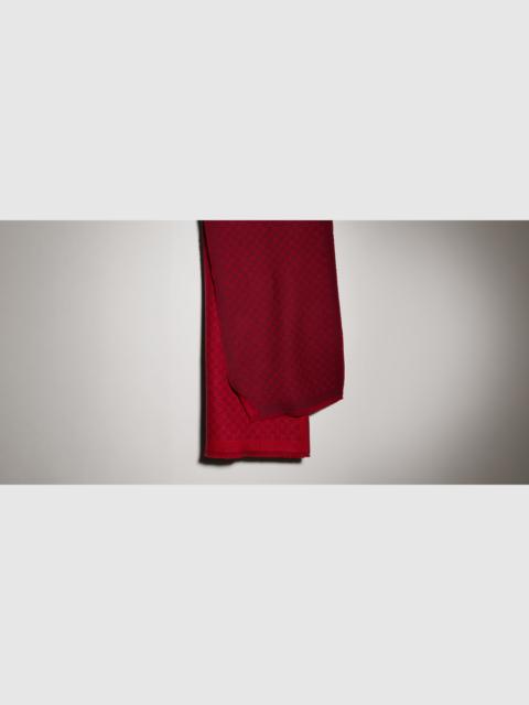 GUCCI GG wool viscose lamé jacquard scarf