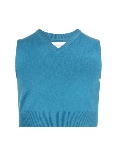 extreme cashmere fine-knit cropped vest