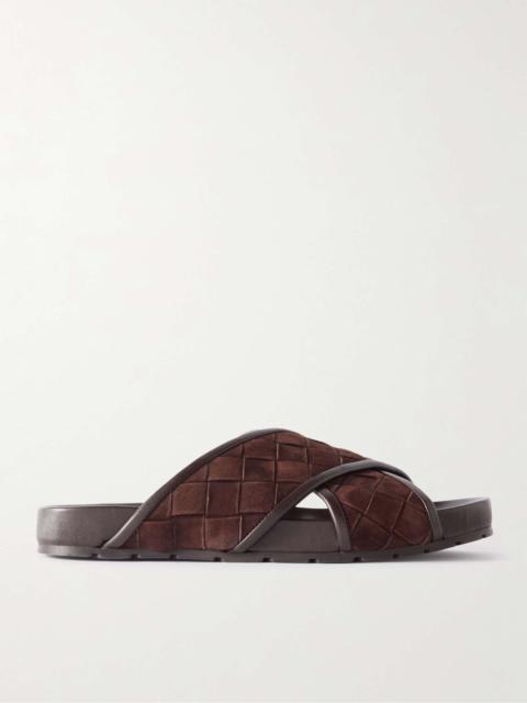 Bottega Veneta Tarik Intrecciato Suede Sandals