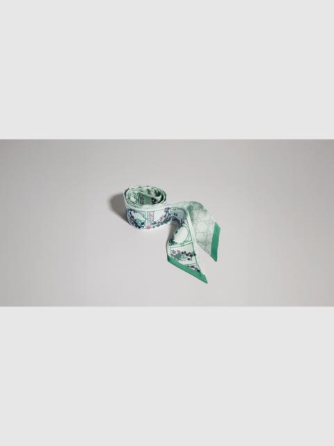 GUCCI Printed silk twill ribbon