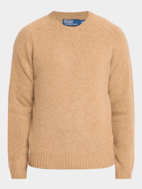 Polo Ralph Lauren Men's Elbow-Patch Wool-Cashmere Crewneck Sweater