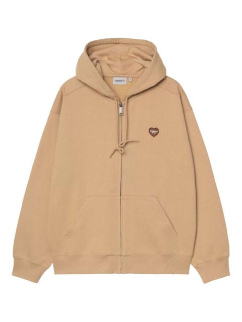 Carhartt heart-logo zip-up hoodie