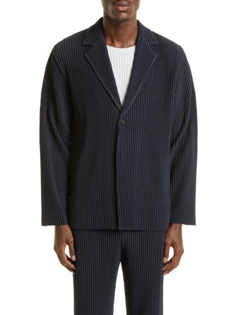 Pleated Single Breasted Blazer