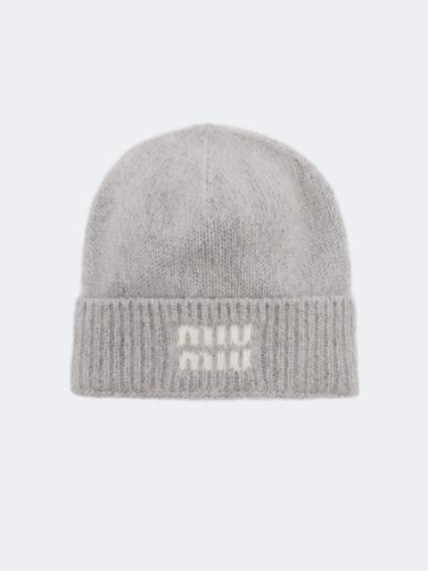 Miu Miu Logo mohair-blend beanie