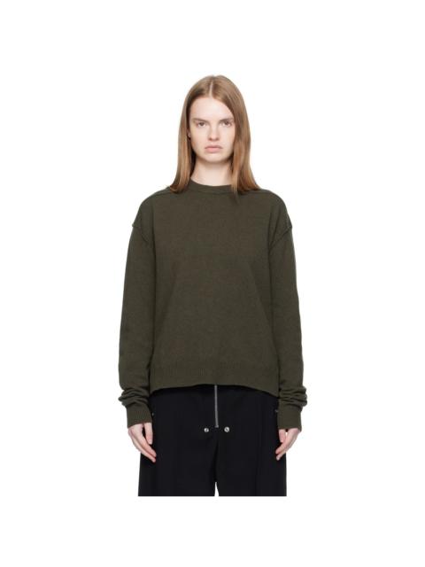 Rick Owens Khaki Concordians Round Neck Sweater
