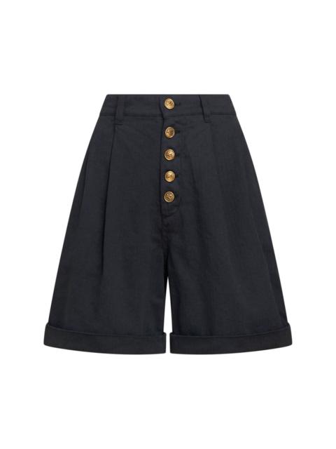 Etro high-waist cotton bermuda shorts