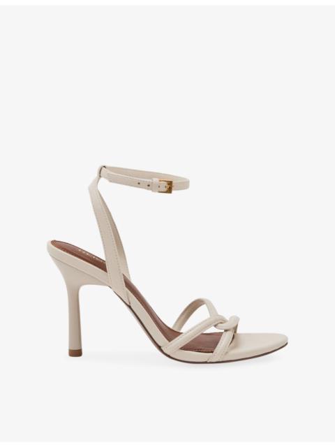 REISS Annabelle Heeled Leather Sling-Back Sandals