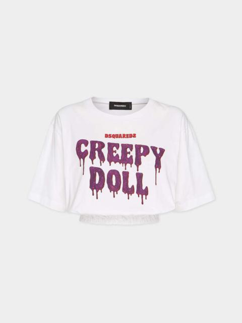 CREEPY DOLL CROPPED FIT T-SHIRT